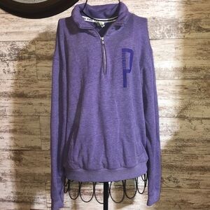 Victoria’s Secret pink quarter zip sweatshirt purple size small causal pink Vs​​